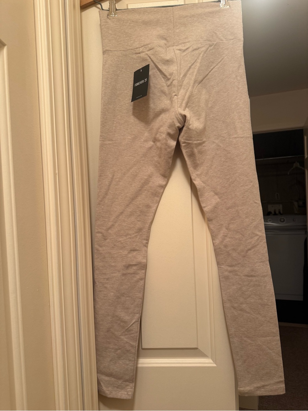 Forever 21 Beige High-Waist Skinny Leggings